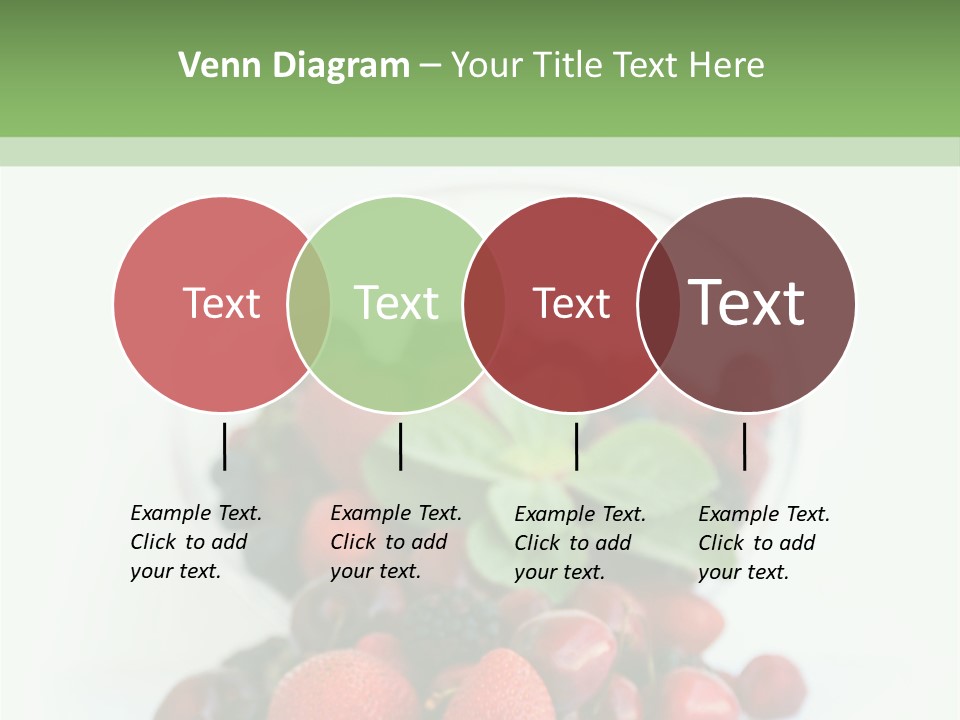A Bowl Of Berries And Raspberries On A White Background PowerPoint Template
