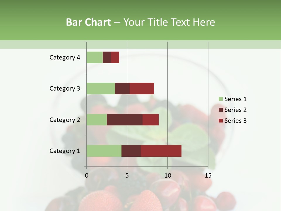 A Bowl Of Berries And Raspberries On A White Background PowerPoint Template