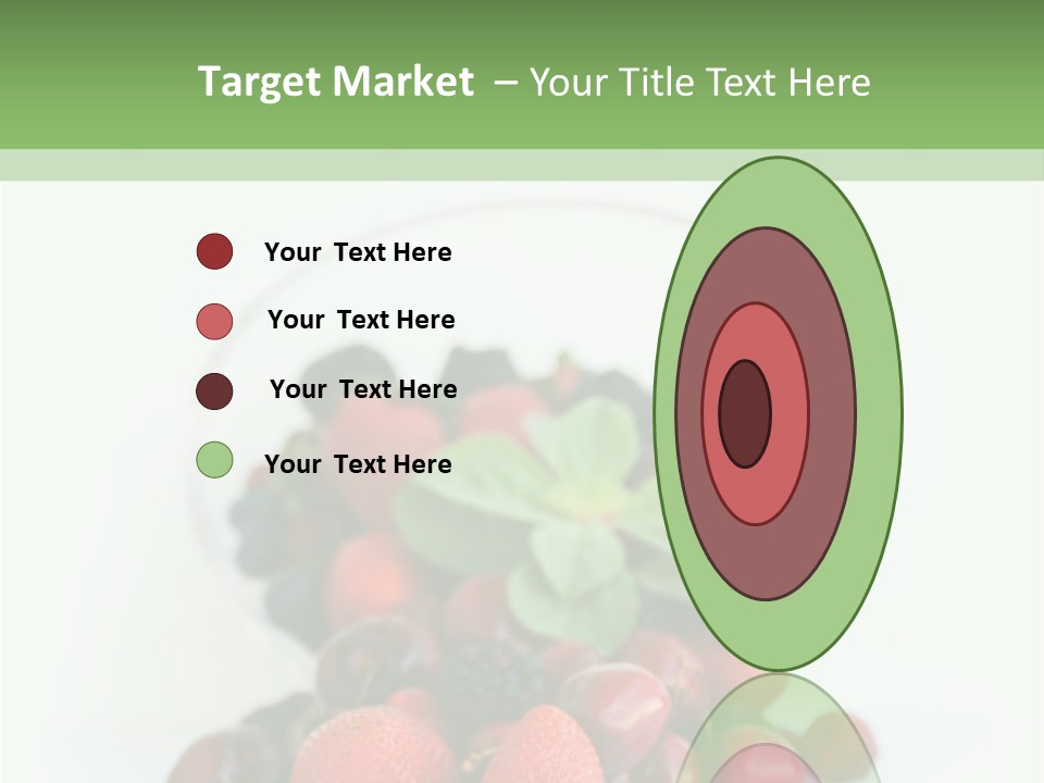 A Bowl Of Berries And Raspberries On A White Background PowerPoint Template