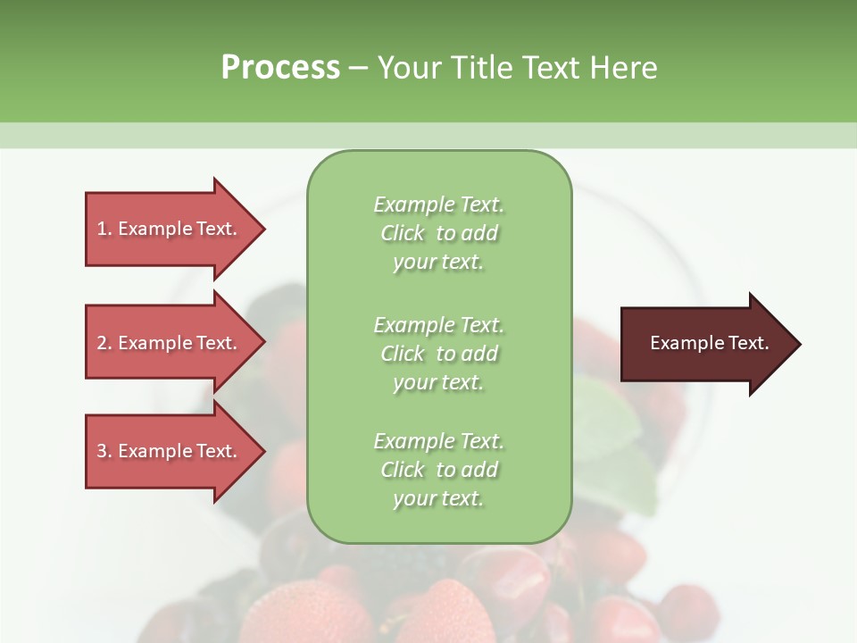 A Bowl Of Berries And Raspberries On A White Background PowerPoint Template