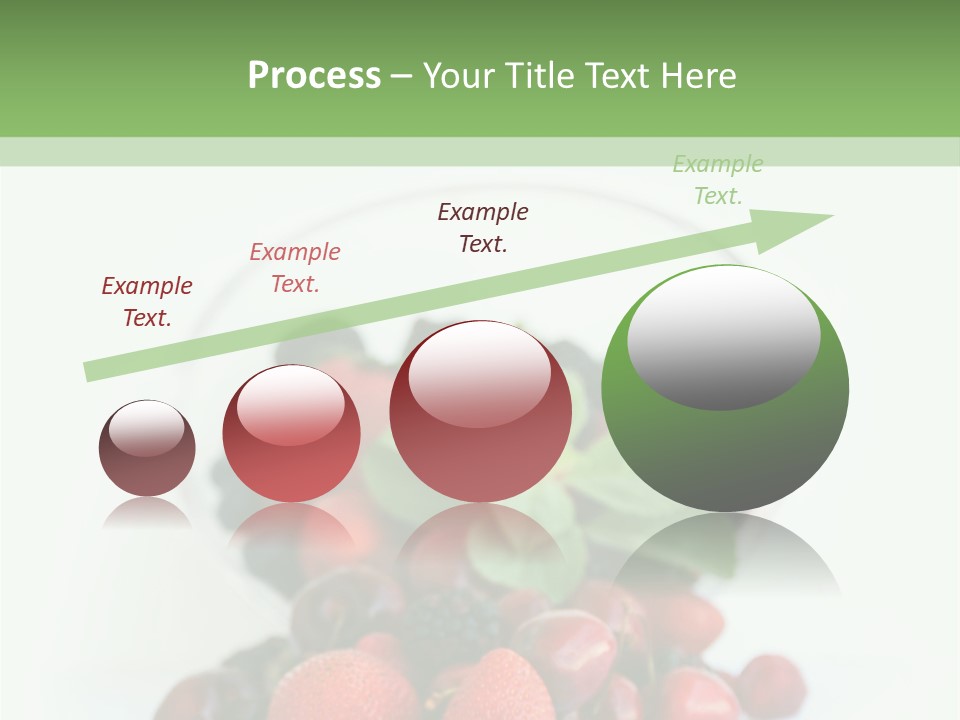 A Bowl Of Berries And Raspberries On A White Background PowerPoint Template