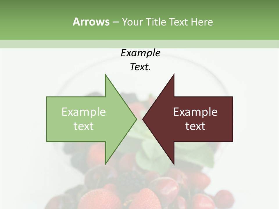 A Bowl Of Berries And Raspberries On A White Background PowerPoint Template