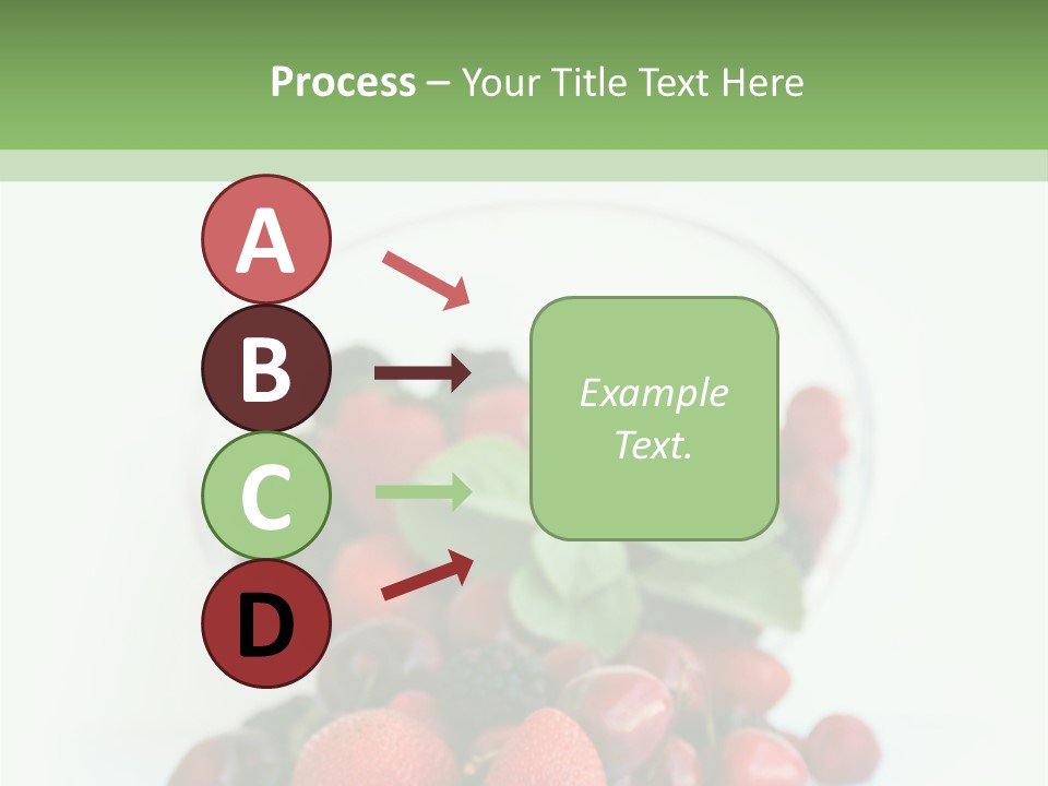 A Bowl Of Berries And Raspberries On A White Background PowerPoint Template