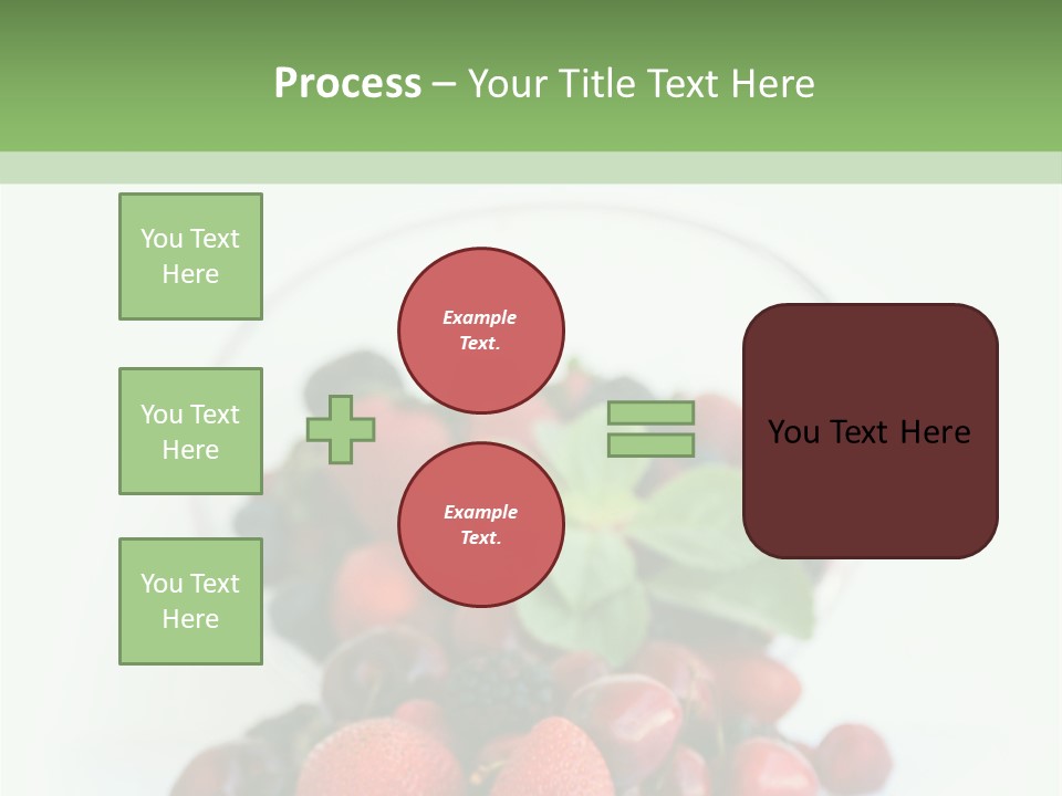 A Bowl Of Berries And Raspberries On A White Background PowerPoint Template