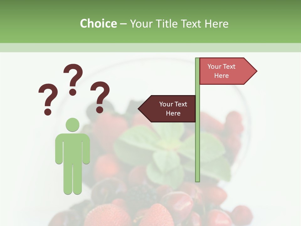 A Bowl Of Berries And Raspberries On A White Background PowerPoint Template