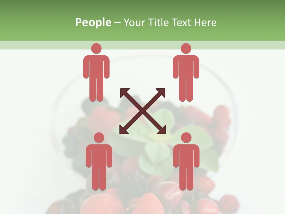 A Bowl Of Berries And Raspberries On A White Background PowerPoint Template