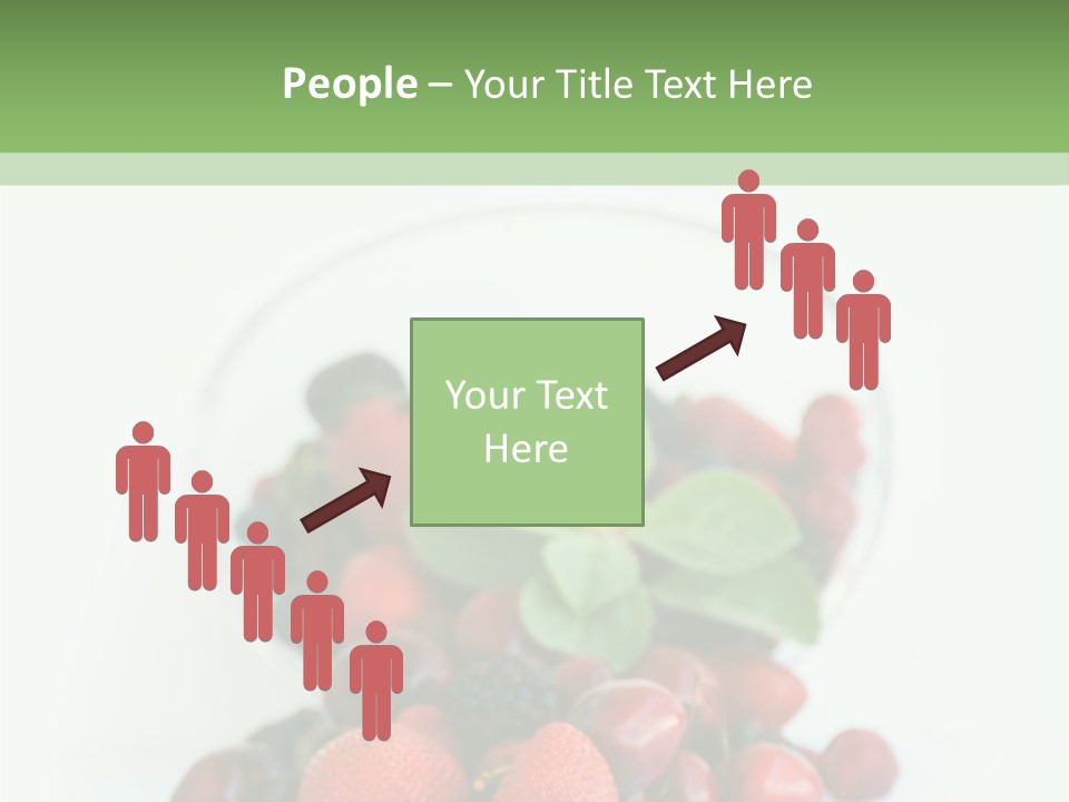 A Bowl Of Berries And Raspberries On A White Background PowerPoint Template