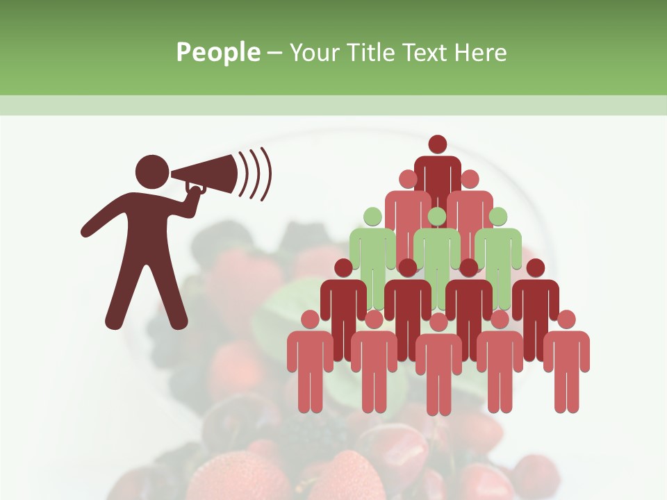 A Bowl Of Berries And Raspberries On A White Background PowerPoint Template