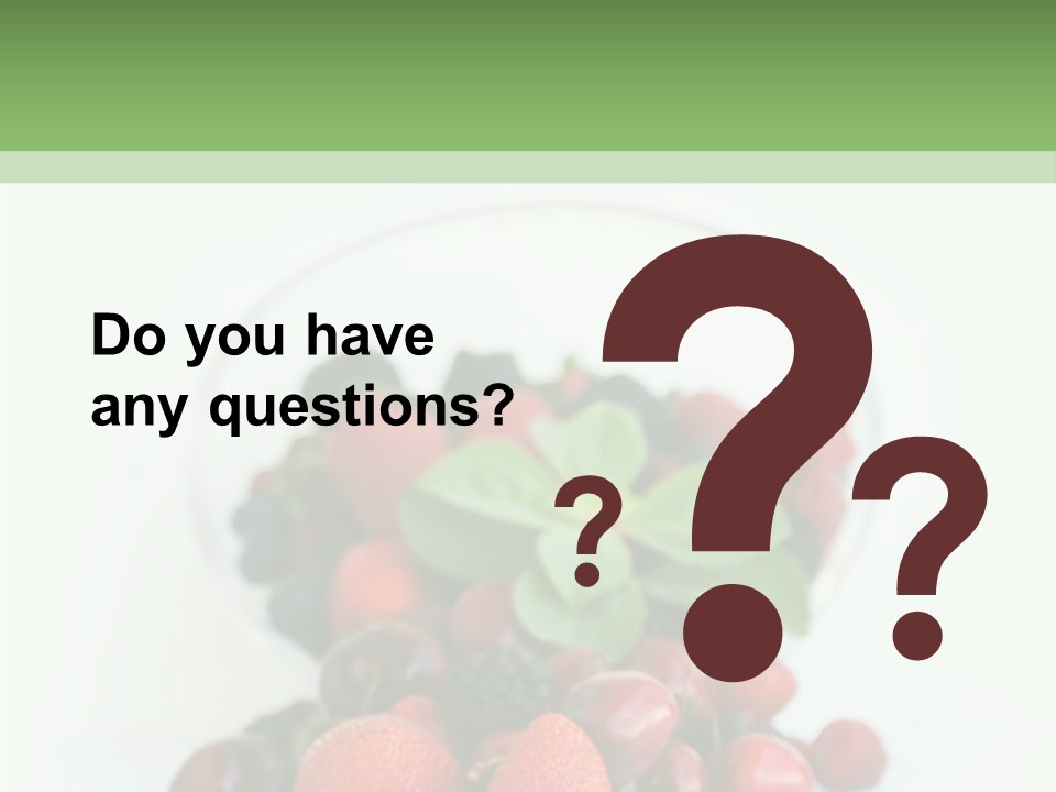 A Bowl Of Berries And Raspberries On A White Background PowerPoint Template