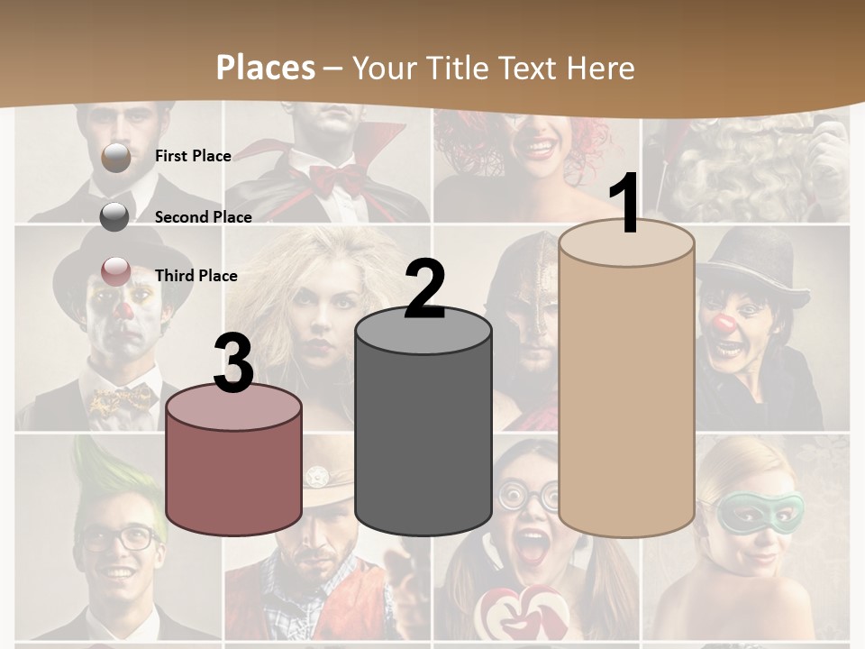 A Group Of People Dressed Up In Costumes PowerPoint Template