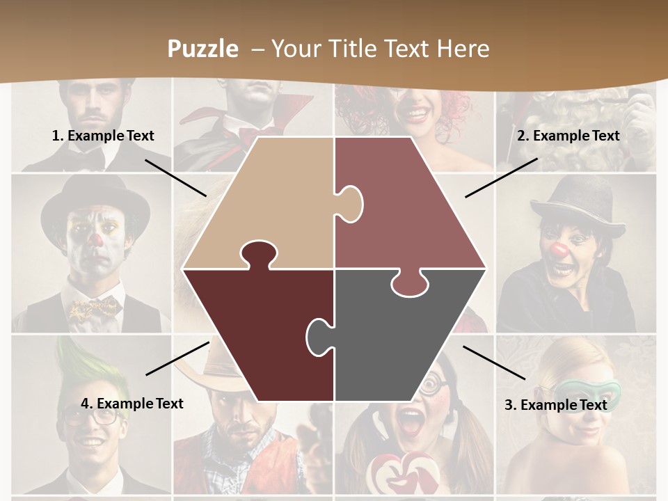 A Group Of People Dressed Up In Costumes PowerPoint Template