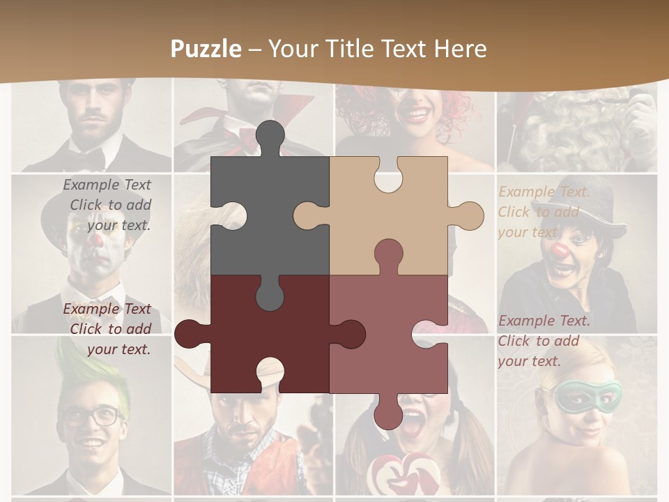 A Group Of People Dressed Up In Costumes PowerPoint Template