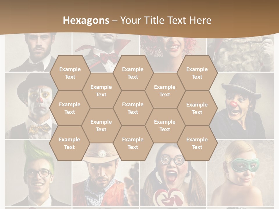 A Group Of People Dressed Up In Costumes PowerPoint Template