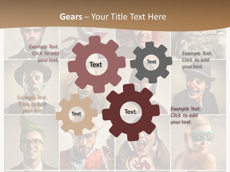 A Group Of People Dressed Up In Costumes PowerPoint Template