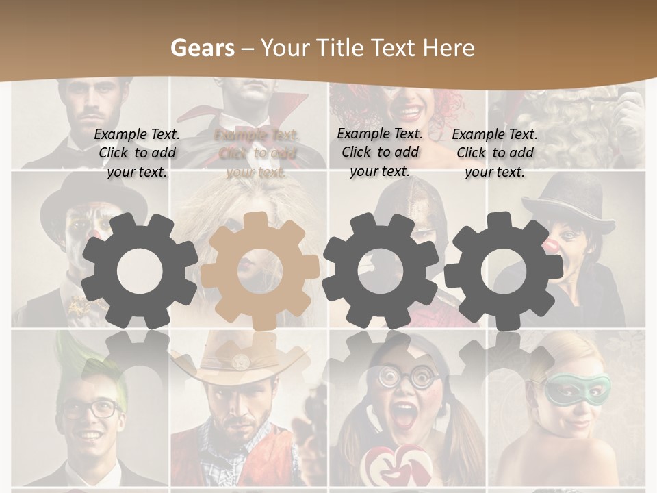 A Group Of People Dressed Up In Costumes PowerPoint Template