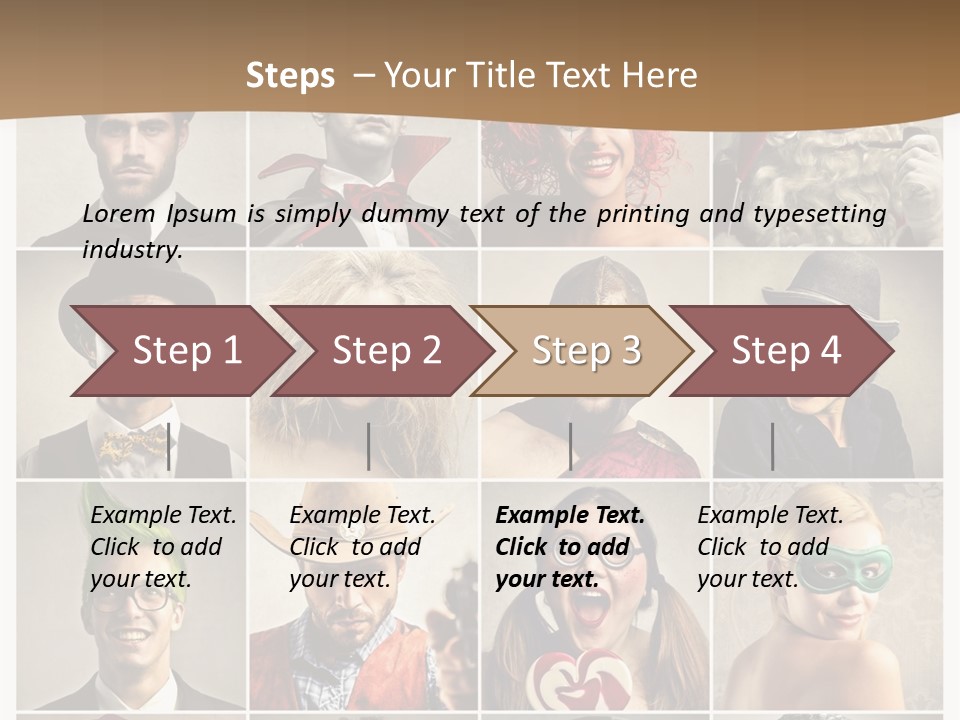 A Group Of People Dressed Up In Costumes PowerPoint Template