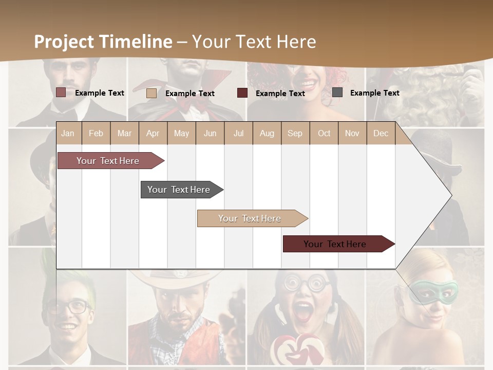 A Group Of People Dressed Up In Costumes PowerPoint Template