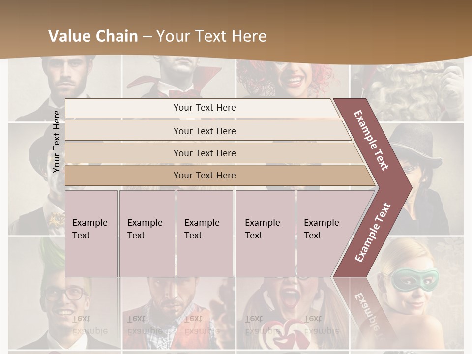 A Group Of People Dressed Up In Costumes PowerPoint Template