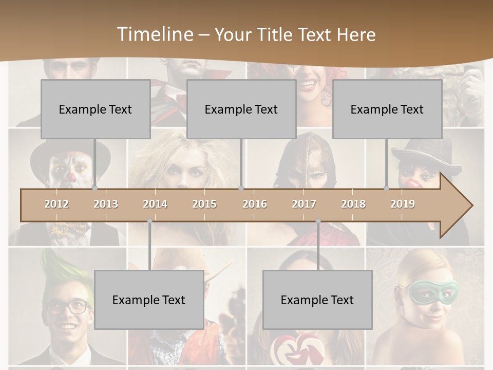 A Group Of People Dressed Up In Costumes PowerPoint Template
