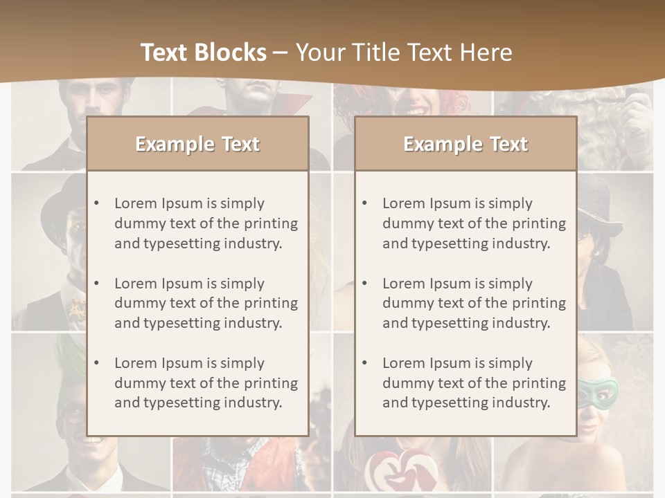 A Group Of People Dressed Up In Costumes PowerPoint Template