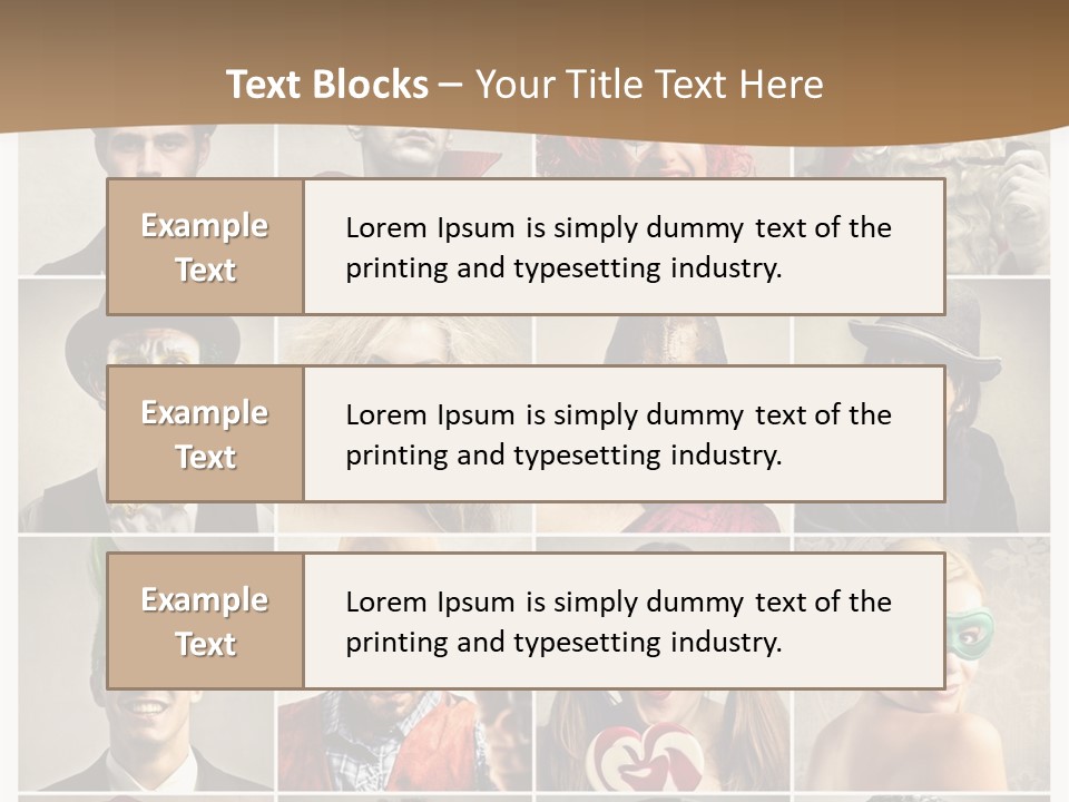 A Group Of People Dressed Up In Costumes PowerPoint Template