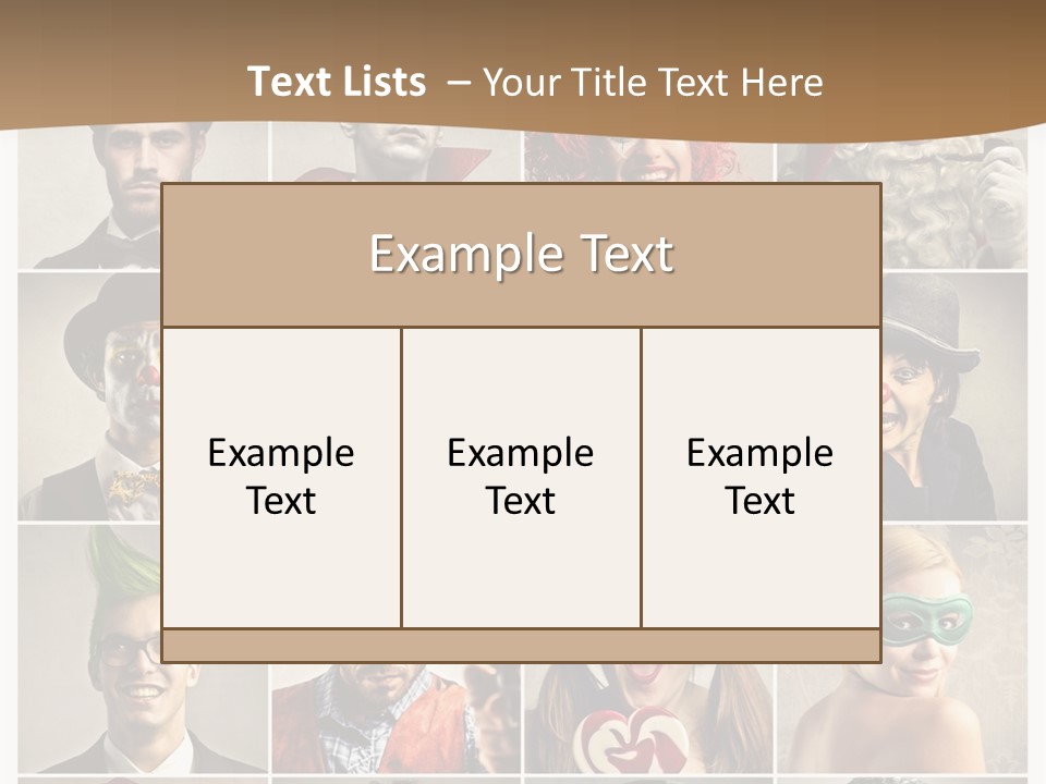A Group Of People Dressed Up In Costumes PowerPoint Template