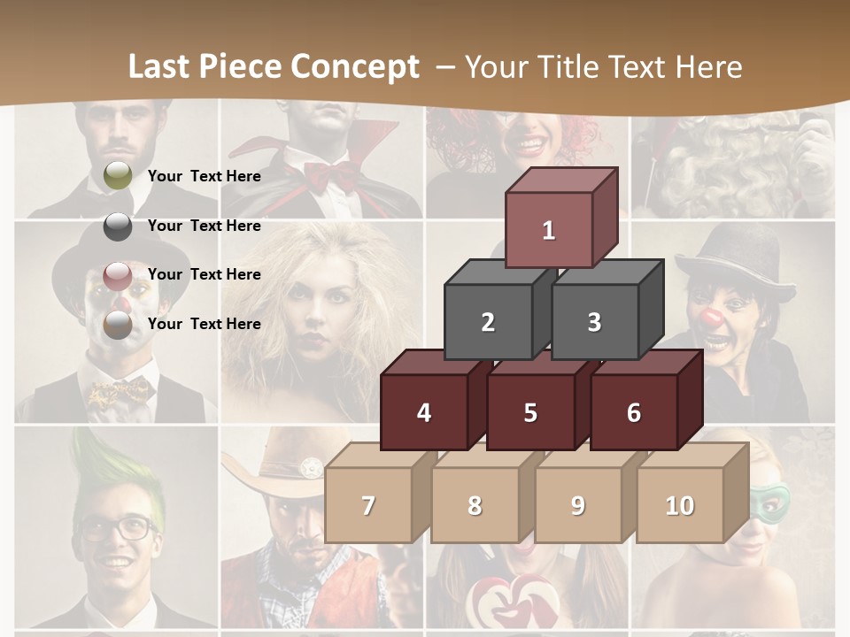 A Group Of People Dressed Up In Costumes PowerPoint Template