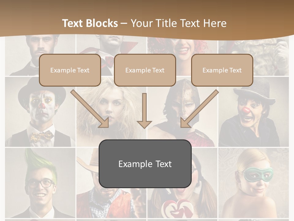 A Group Of People Dressed Up In Costumes PowerPoint Template