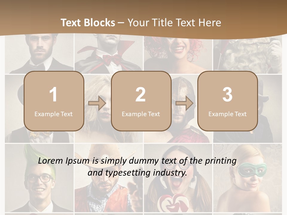 A Group Of People Dressed Up In Costumes PowerPoint Template