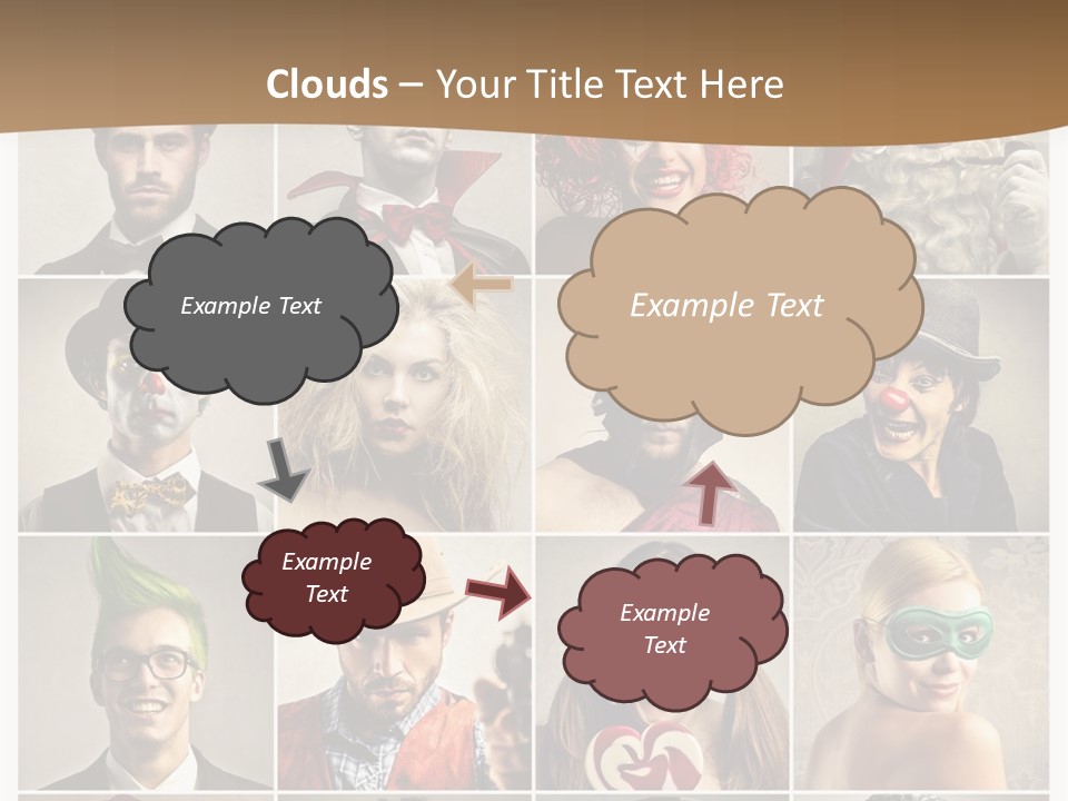 A Group Of People Dressed Up In Costumes PowerPoint Template