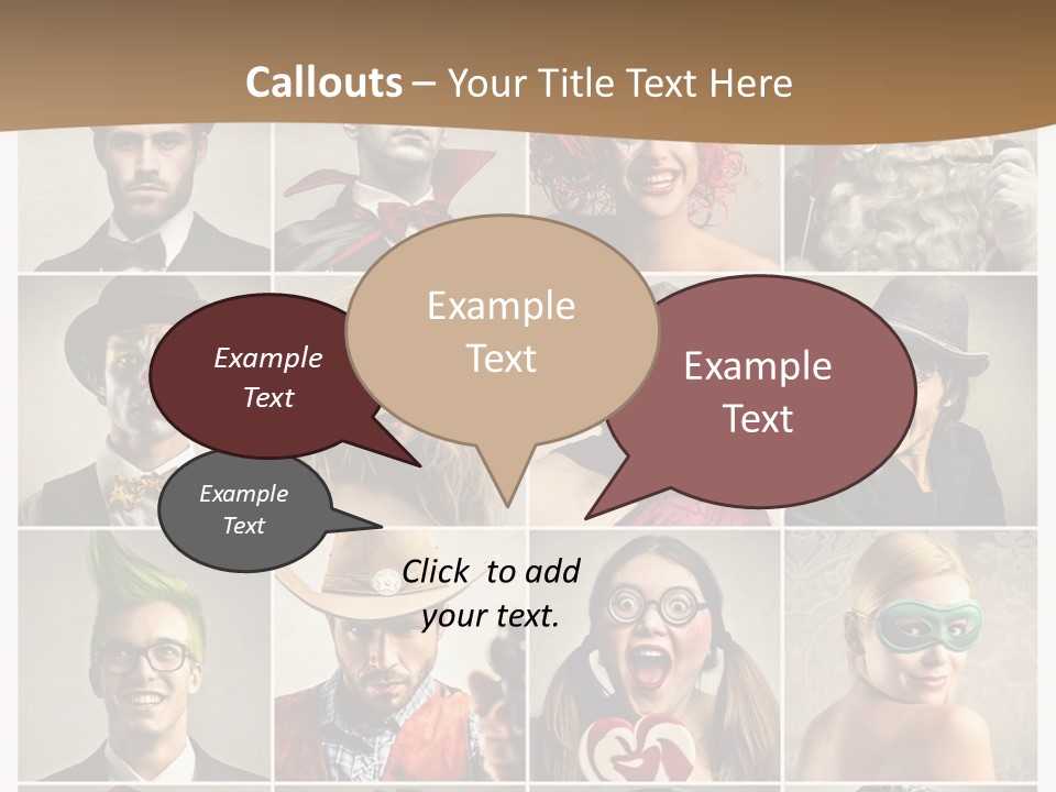 A Group Of People Dressed Up In Costumes PowerPoint Template
