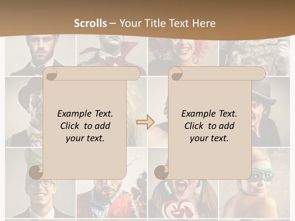 A Group Of People Dressed Up In Costumes PowerPoint Template