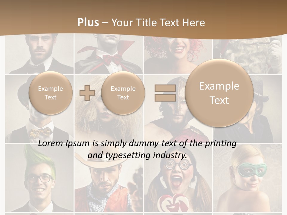 A Group Of People Dressed Up In Costumes PowerPoint Template