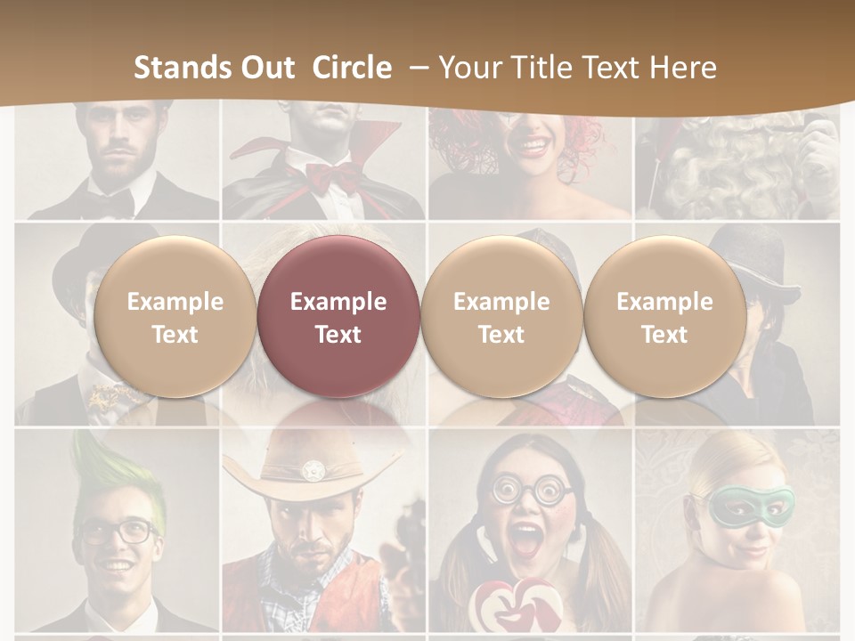 A Group Of People Dressed Up In Costumes PowerPoint Template