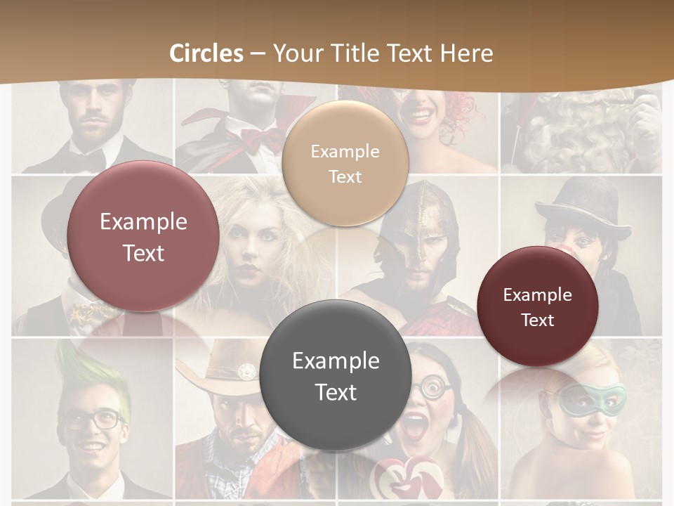 A Group Of People Dressed Up In Costumes PowerPoint Template