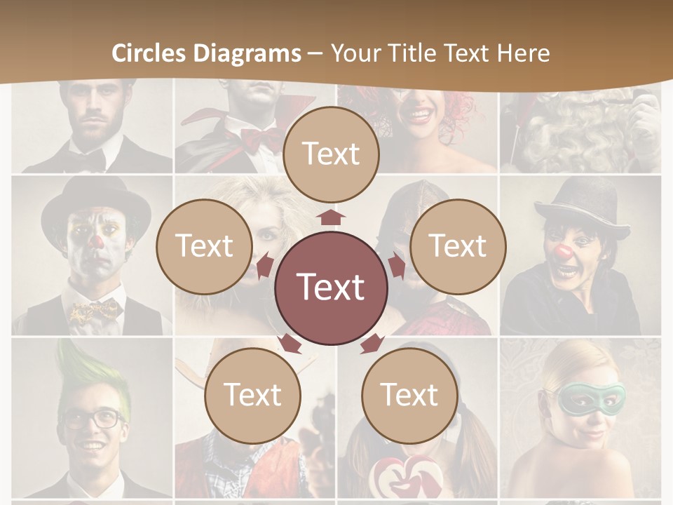 A Group Of People Dressed Up In Costumes PowerPoint Template