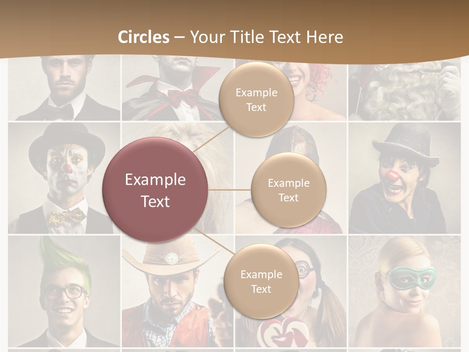 A Group Of People Dressed Up In Costumes PowerPoint Template