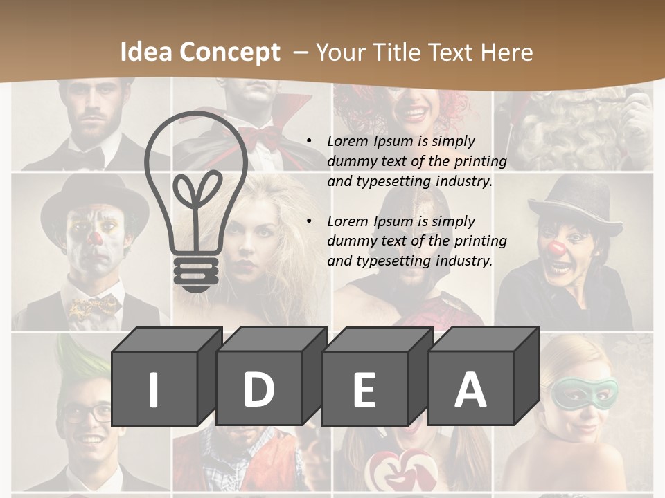 A Group Of People Dressed Up In Costumes PowerPoint Template