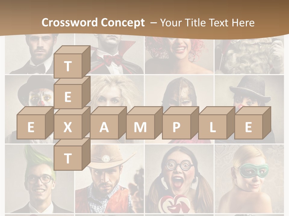 A Group Of People Dressed Up In Costumes PowerPoint Template