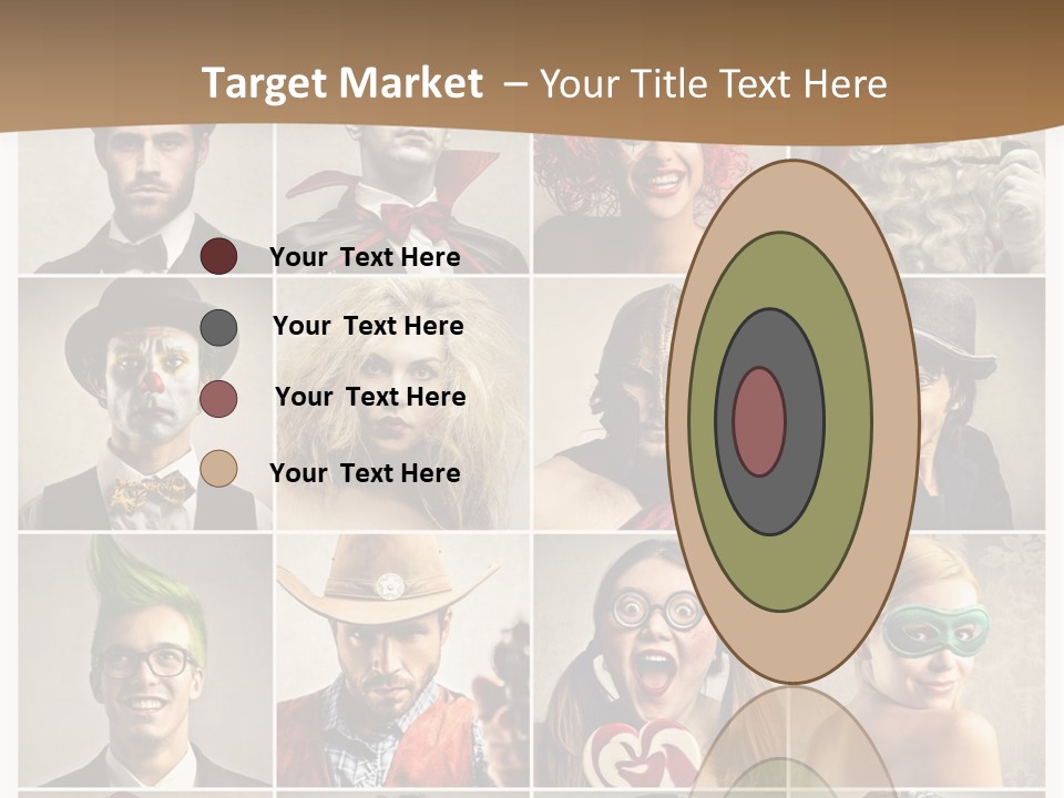 A Group Of People Dressed Up In Costumes PowerPoint Template