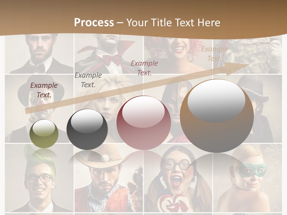 A Group Of People Dressed Up In Costumes PowerPoint Template
