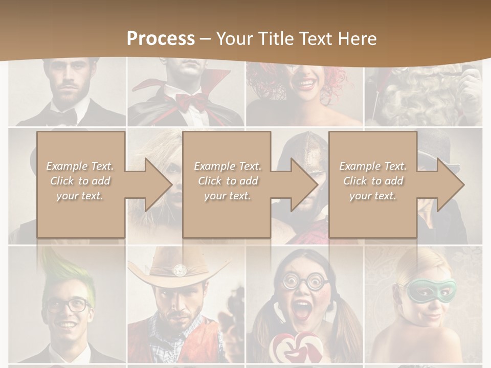 A Group Of People Dressed Up In Costumes PowerPoint Template