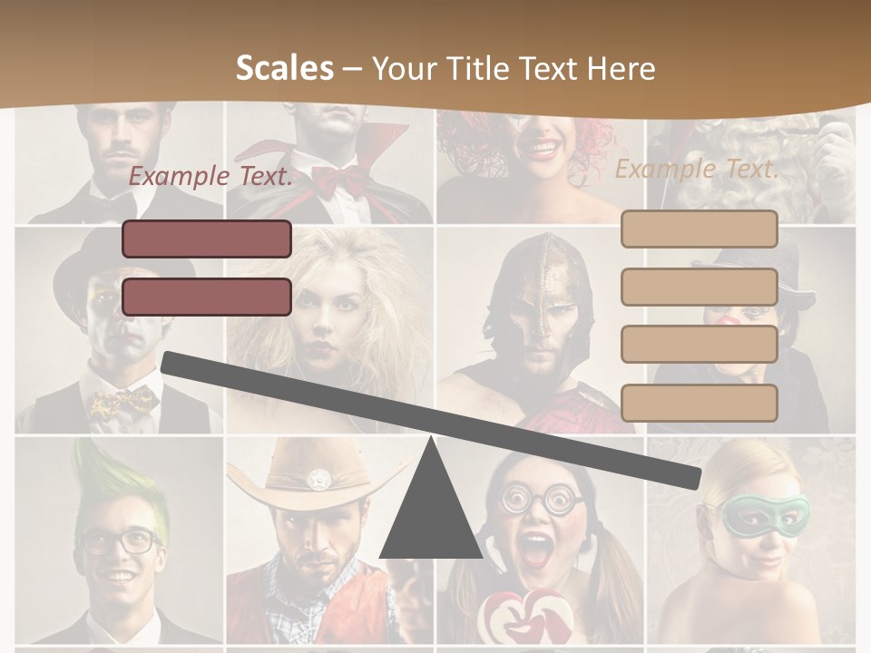 A Group Of People Dressed Up In Costumes PowerPoint Template
