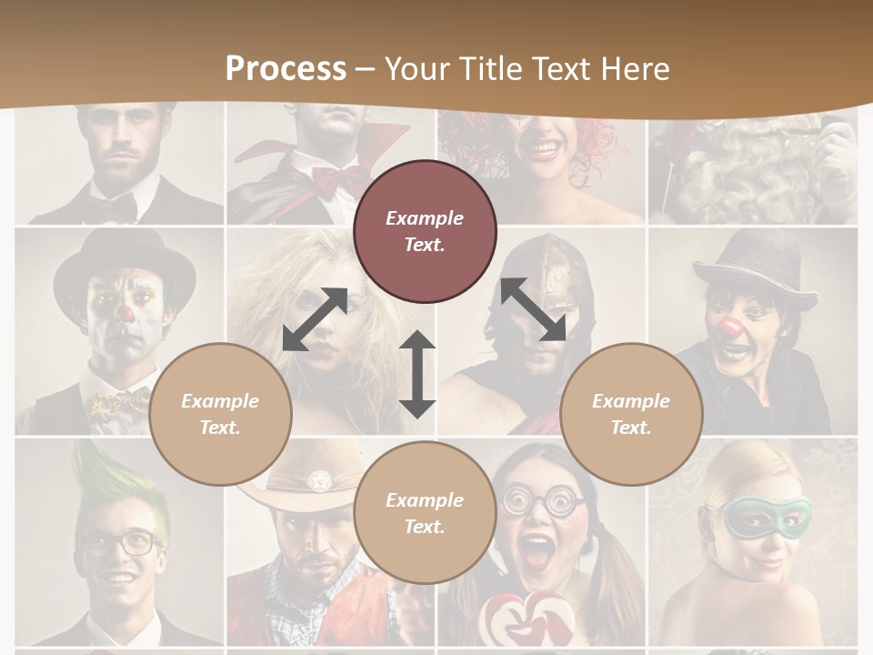 A Group Of People Dressed Up In Costumes PowerPoint Template