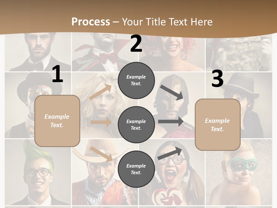 A Group Of People Dressed Up In Costumes PowerPoint Template