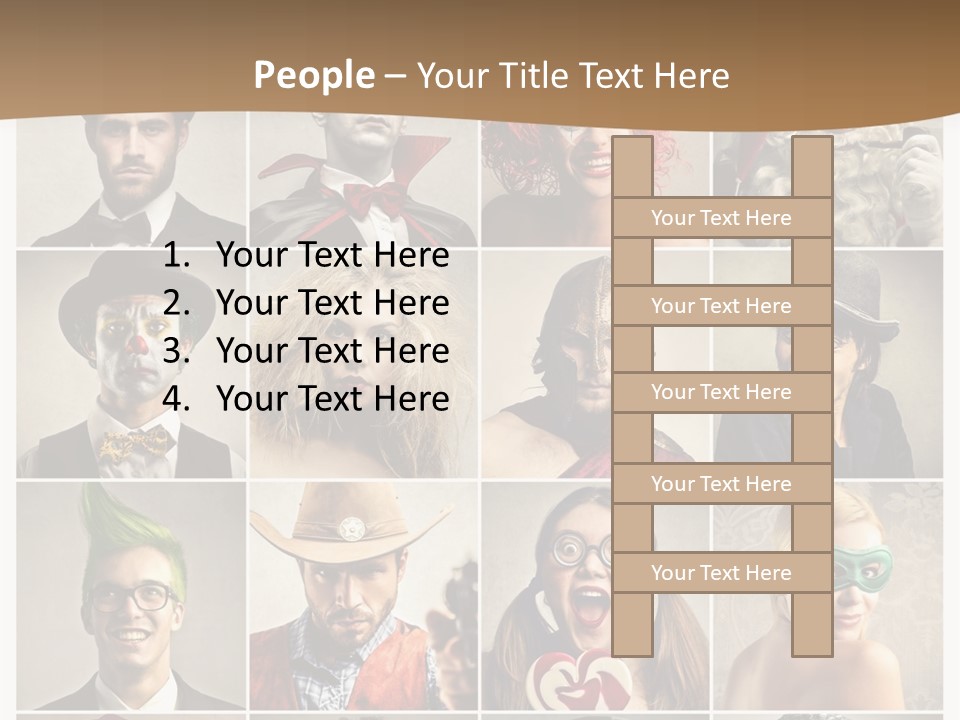 A Group Of People Dressed Up In Costumes PowerPoint Template