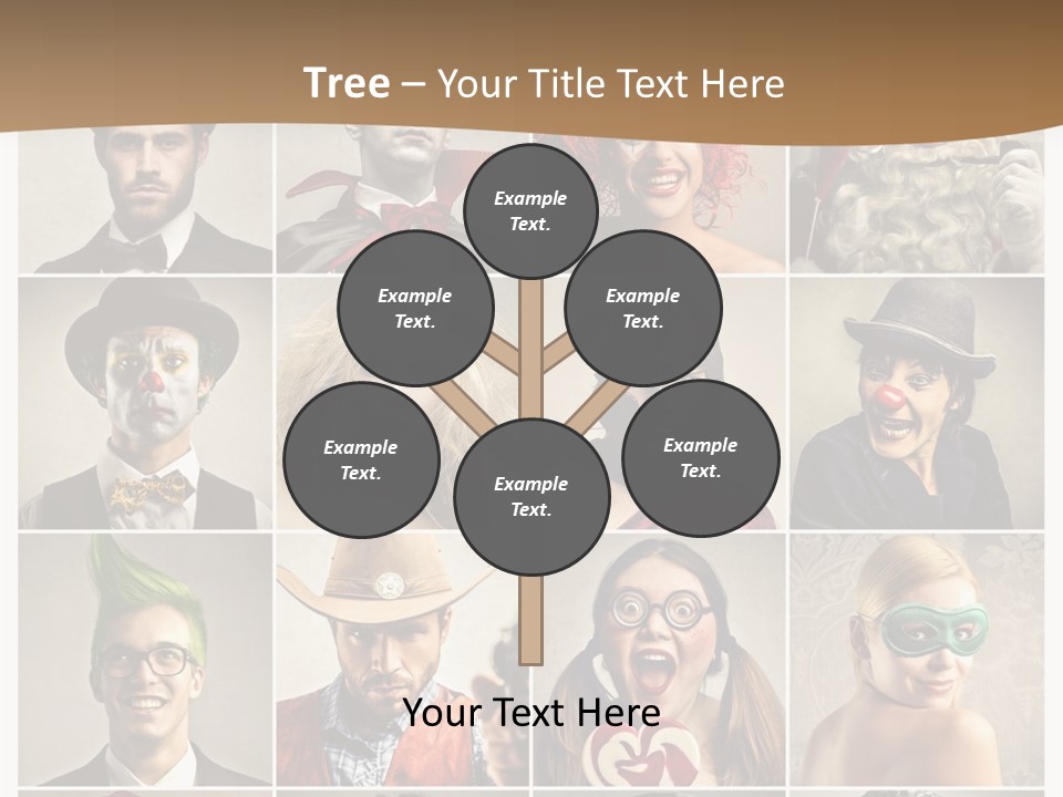 A Group Of People Dressed Up In Costumes PowerPoint Template