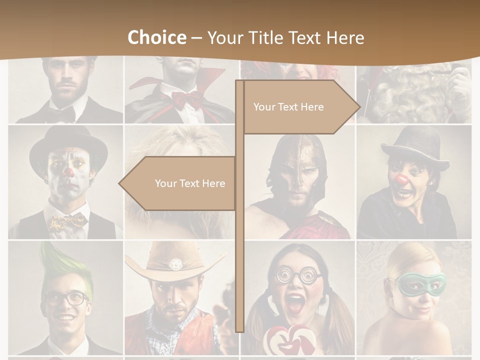 A Group Of People Dressed Up In Costumes PowerPoint Template