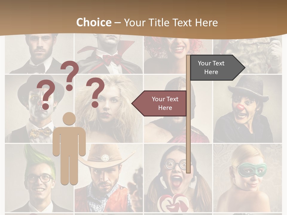 A Group Of People Dressed Up In Costumes PowerPoint Template