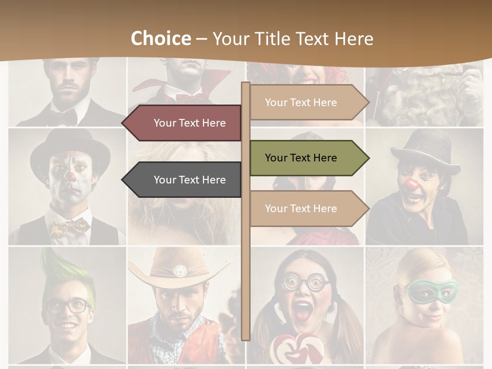 A Group Of People Dressed Up In Costumes PowerPoint Template
